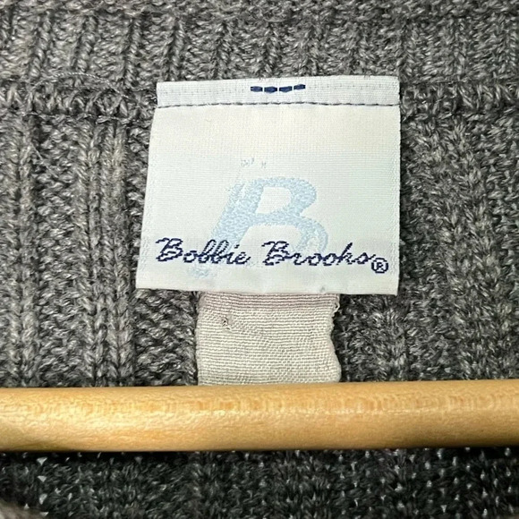 Bobbie Brooks Dark Gray Roll Collar Ribbed Long Sleeve Sweater - Medium - Picture 10 of 11